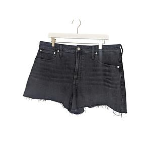 Madewell The Perfect Jean Short in Black Cutoff Highrise Womens Size 33